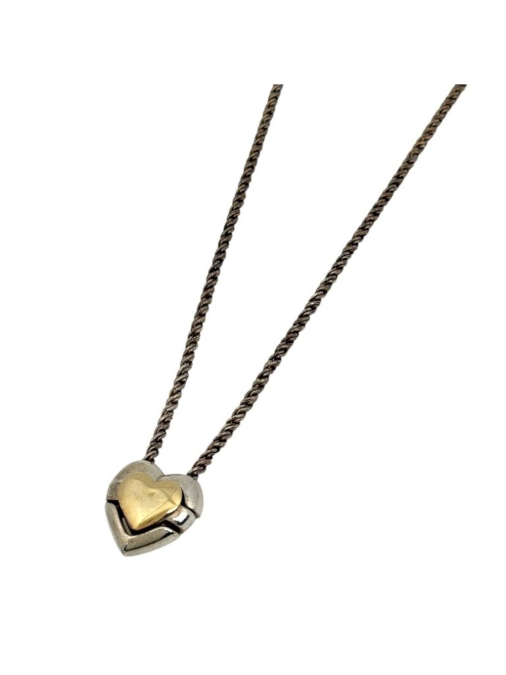 Tiffany & Co Necklace Puzzle Heart Silver Gold